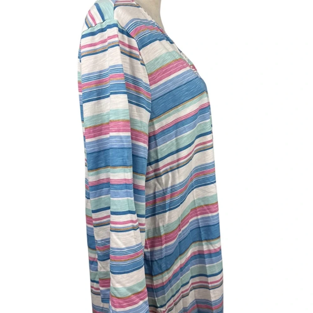 Tommy Bahama Pima Cotton Striped top size XL - Picture 5 of 12